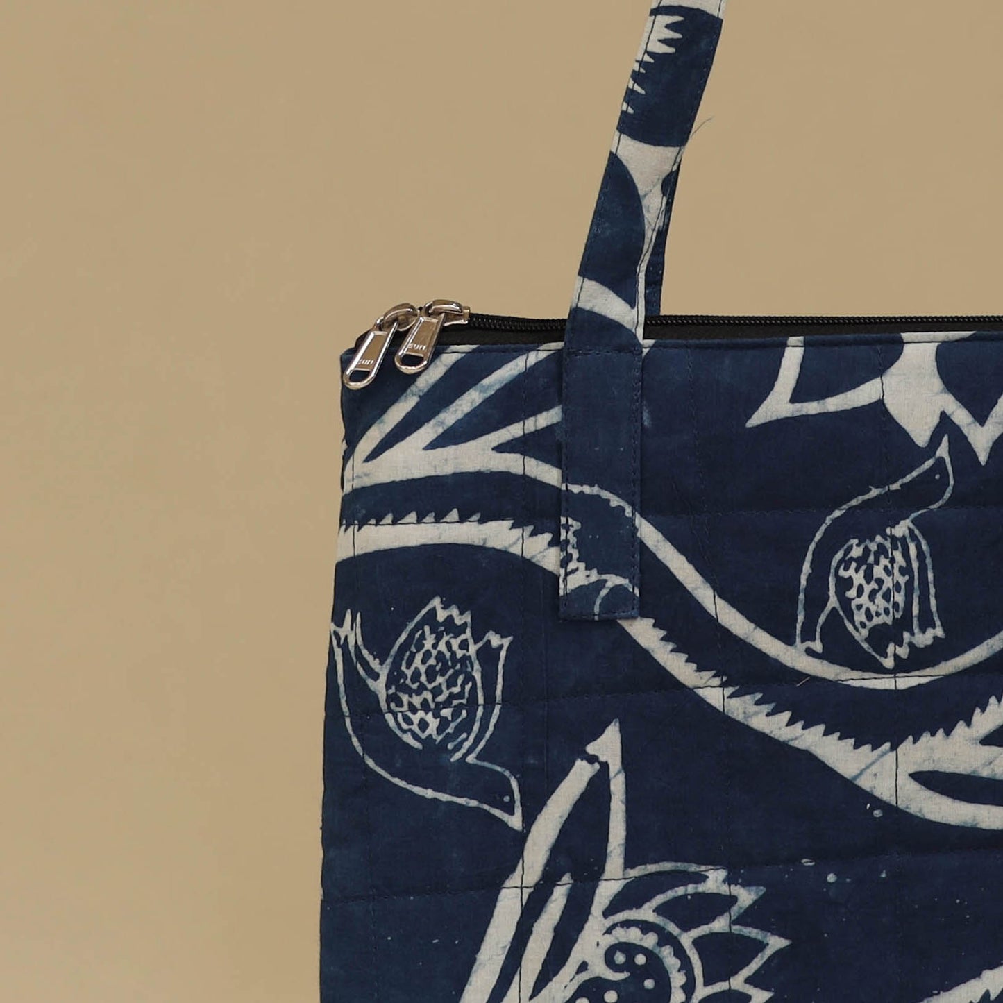 Handcrafted Cotton Quilted Handbag 23