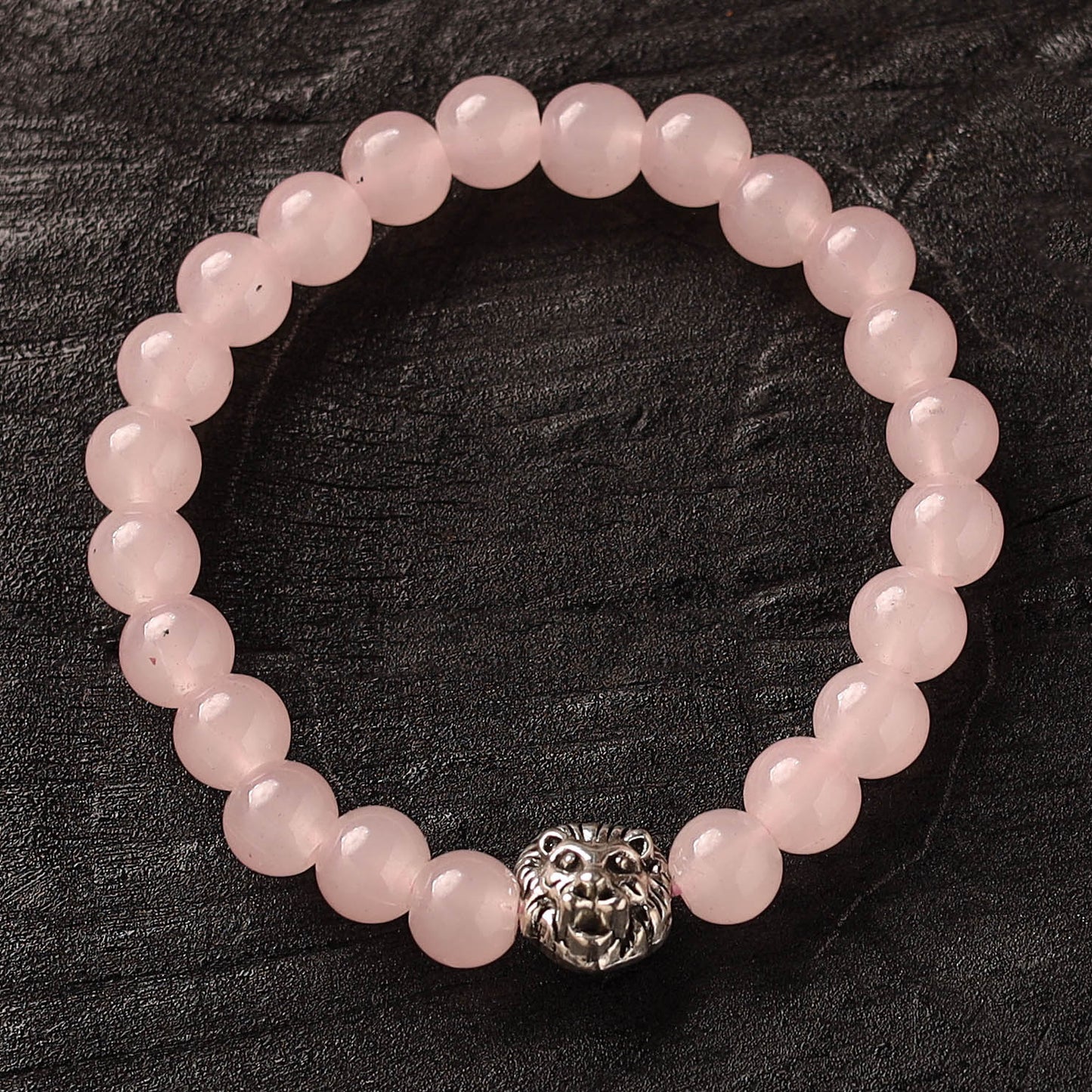 Handmade Crystal Beaded Bracelet with Lion Charm 27