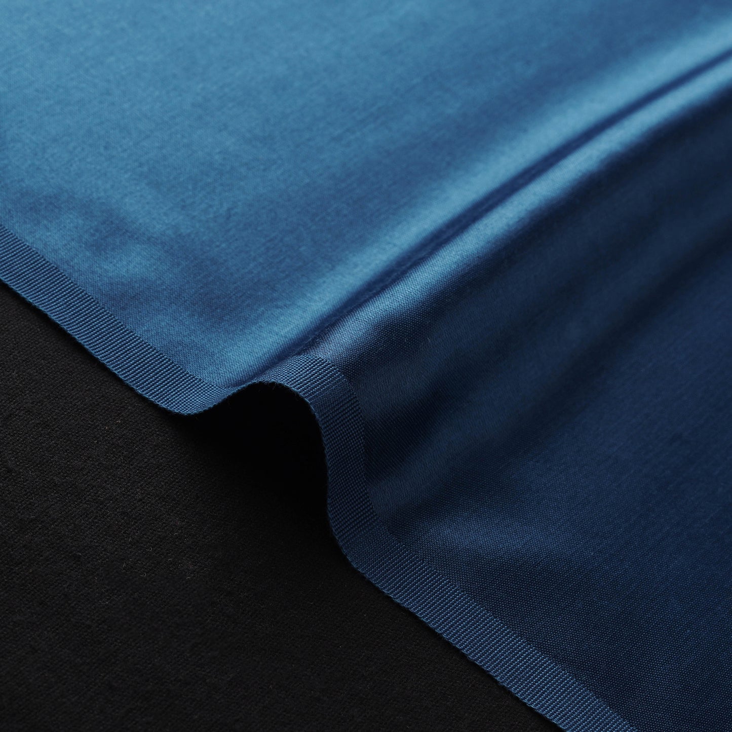 Blue - Pure Mashru Silk Plain Fabric (Width - 46 in) 13
