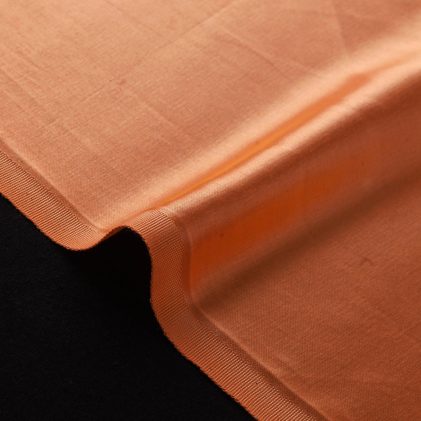 Orange - Pure Mashru Silk Plain Fabric (Width - 46 in) 12