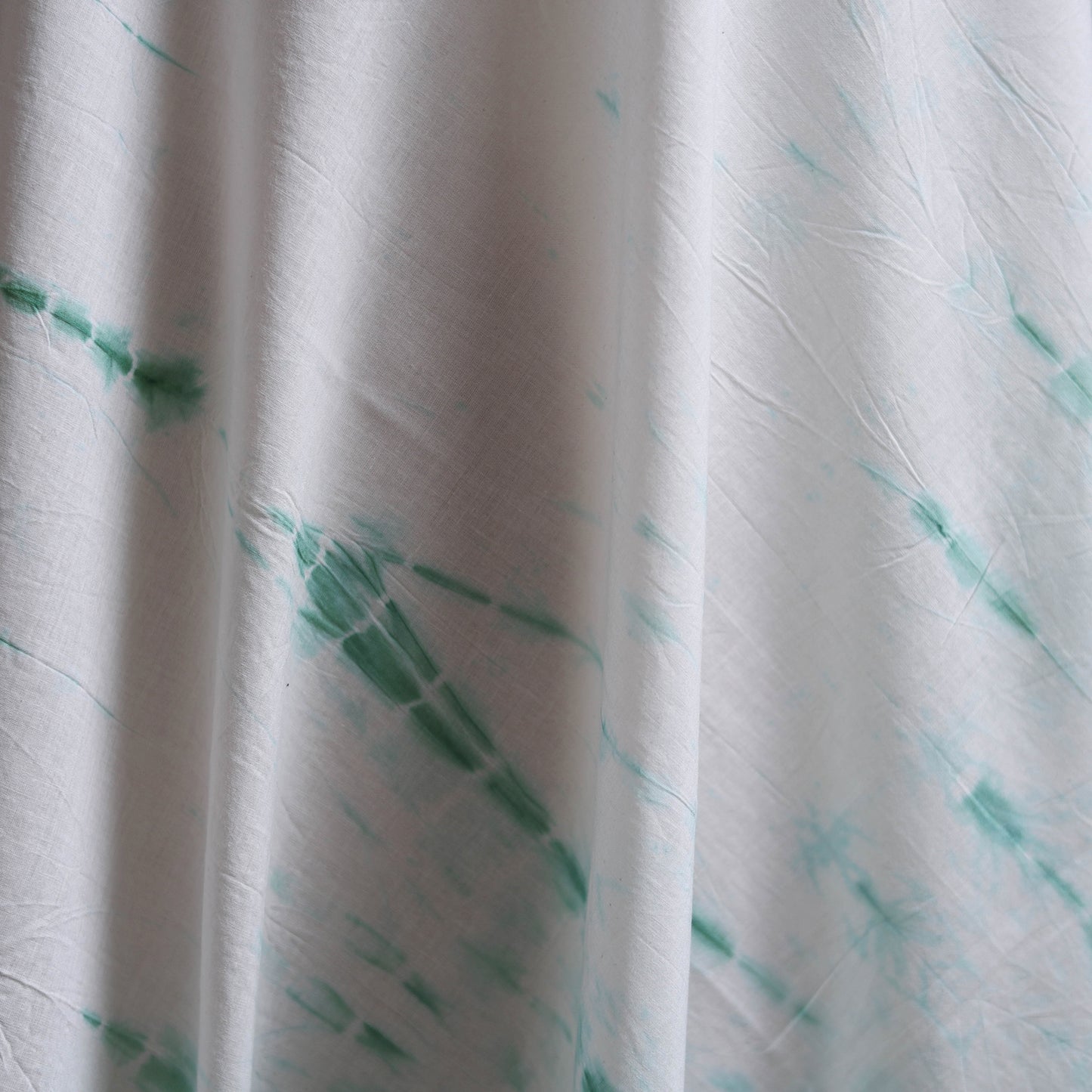 White - Shibori Tie-Dye Pure Mul Cotton Fabric 21