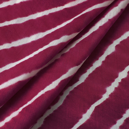 Maroon - Leheriya Tie-Dye Chanderi Silk Fabric 35
