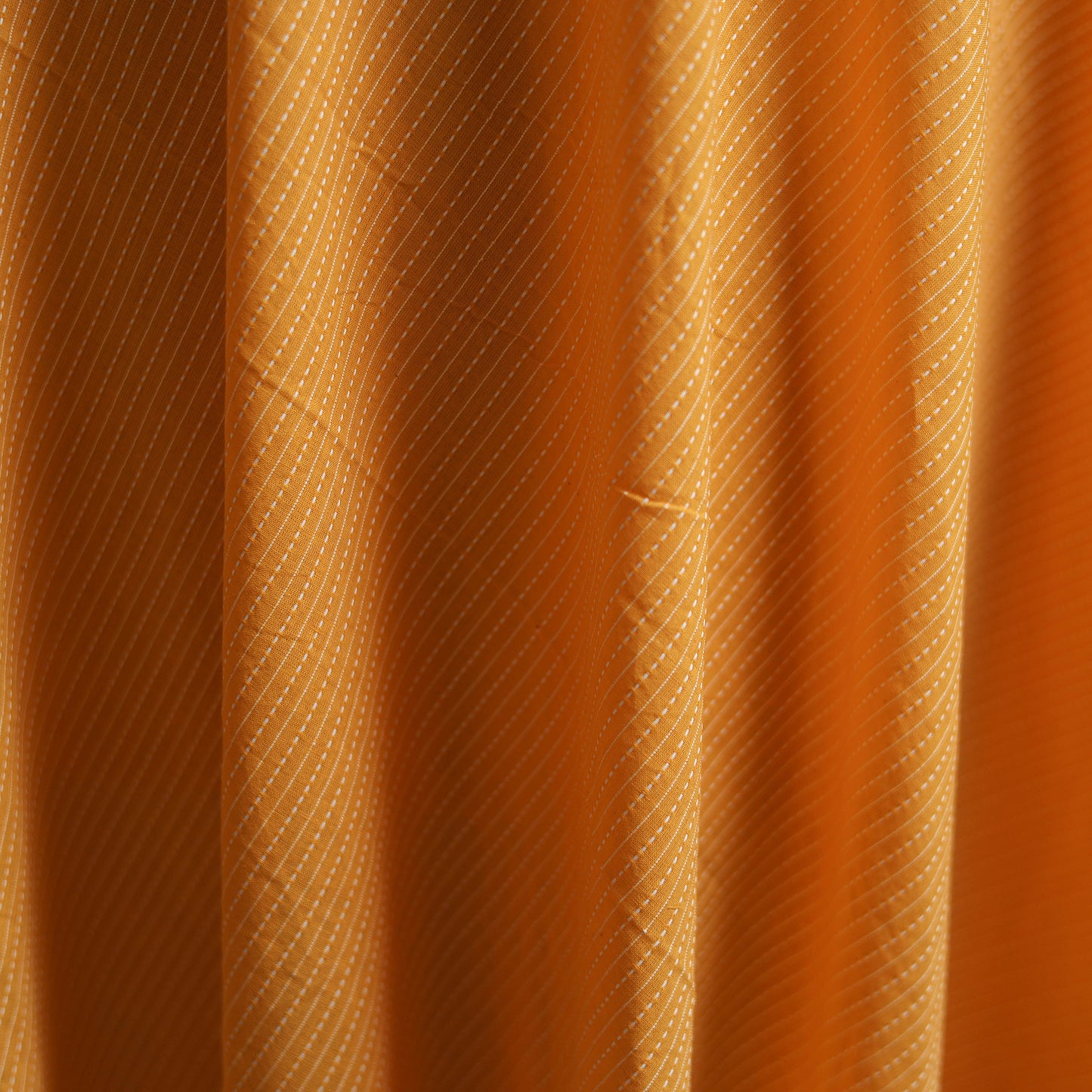 Yellow - Prewashed Running Stitch Cotton Plain Fabric 16