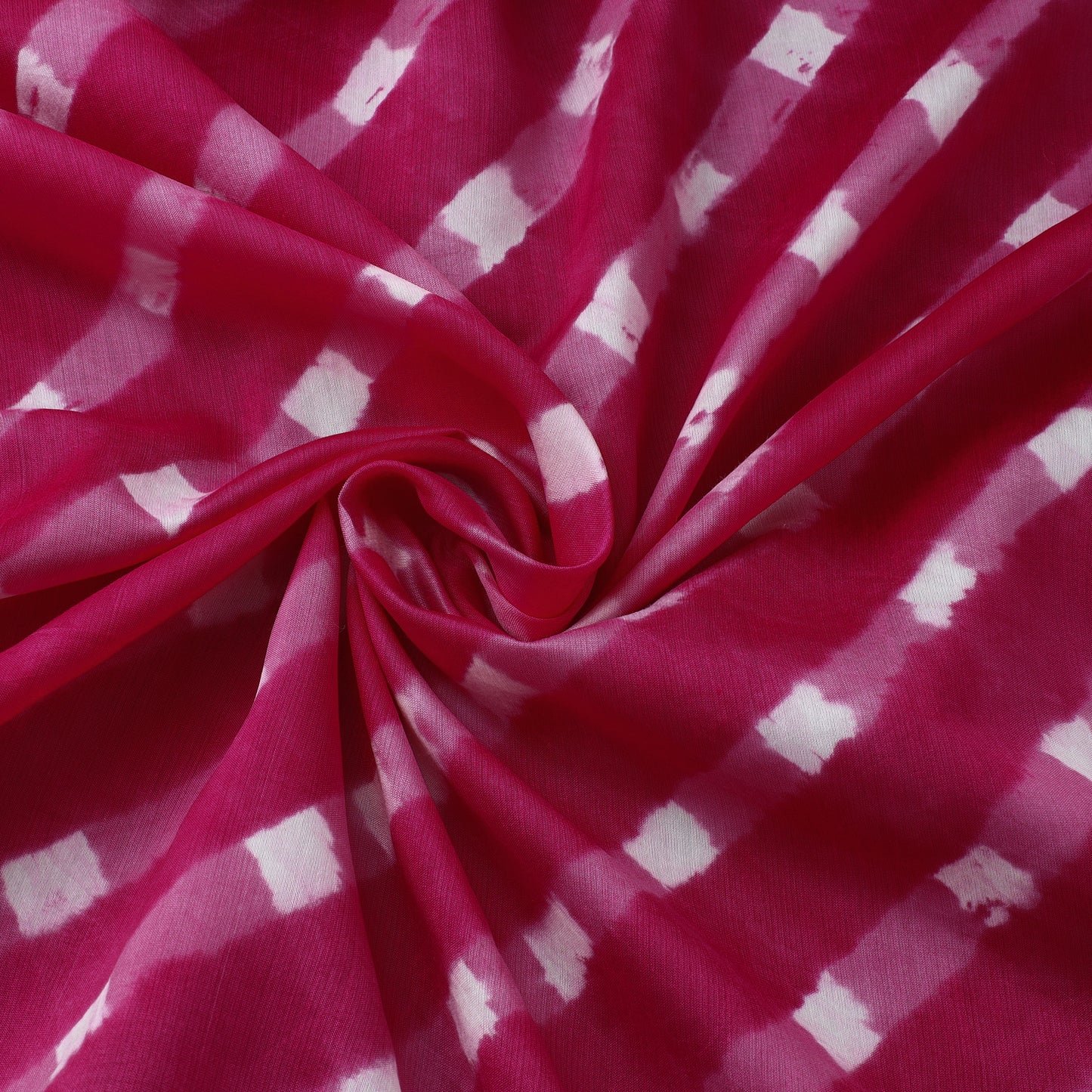 Pink - Leheriya Tie-Dye Mothra Chanderi Silk Fabric 39