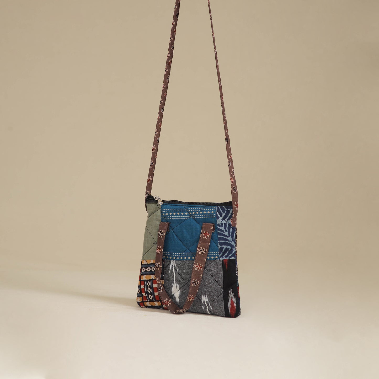 Handmade Quilted Patchwork Sling Bag 01