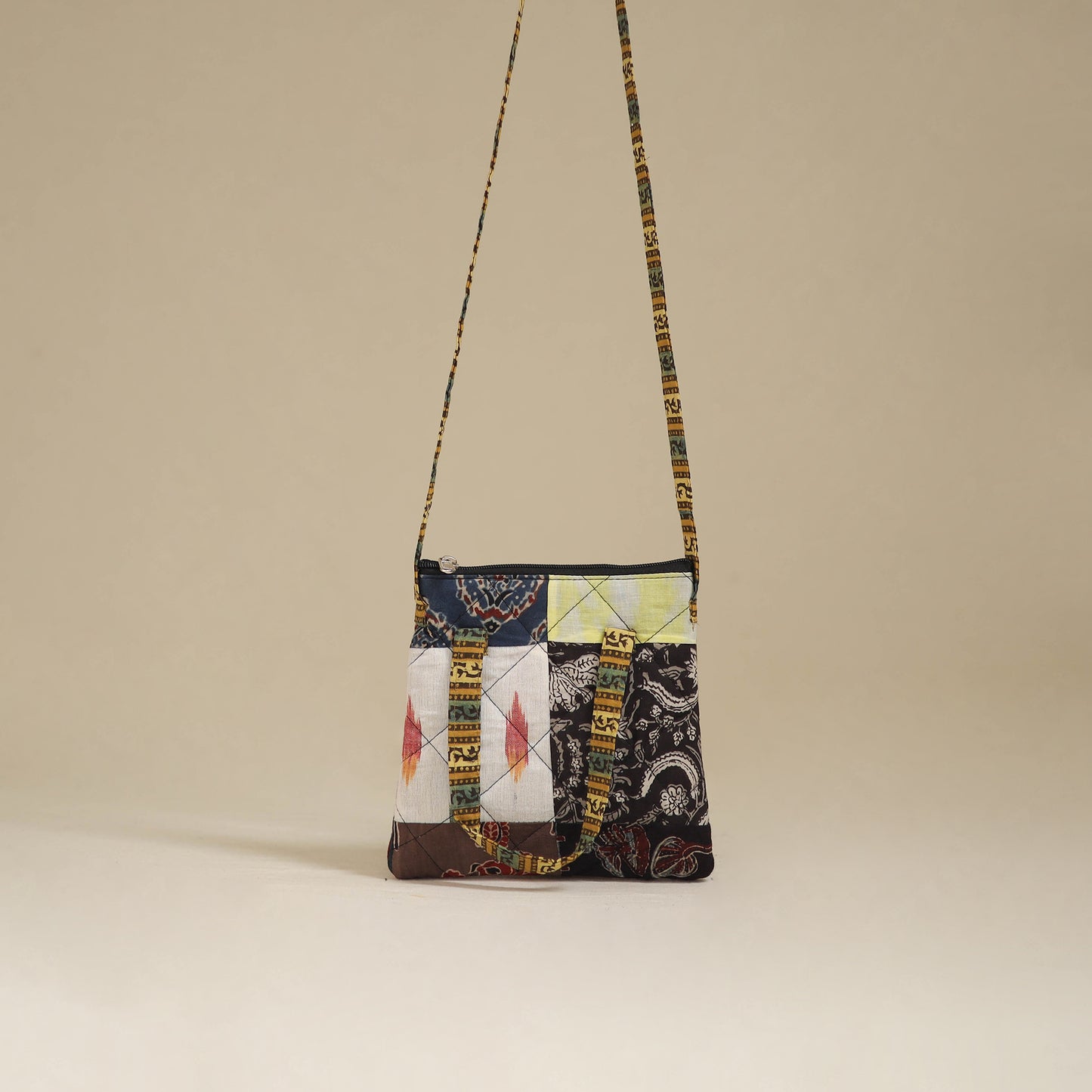Handmade Quilted Patchwork Sling Bag 02