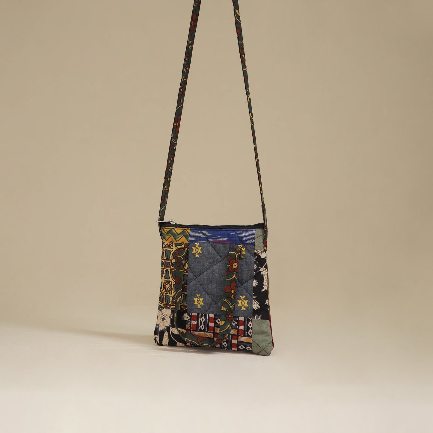 Handmade Quilted Patchwork Sling Bag 06