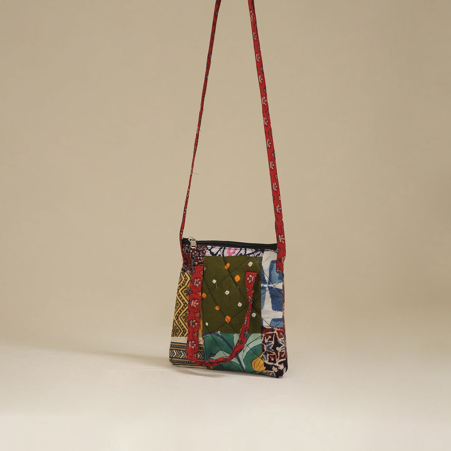Handmade Quilted Patchwork Sling Bag 10