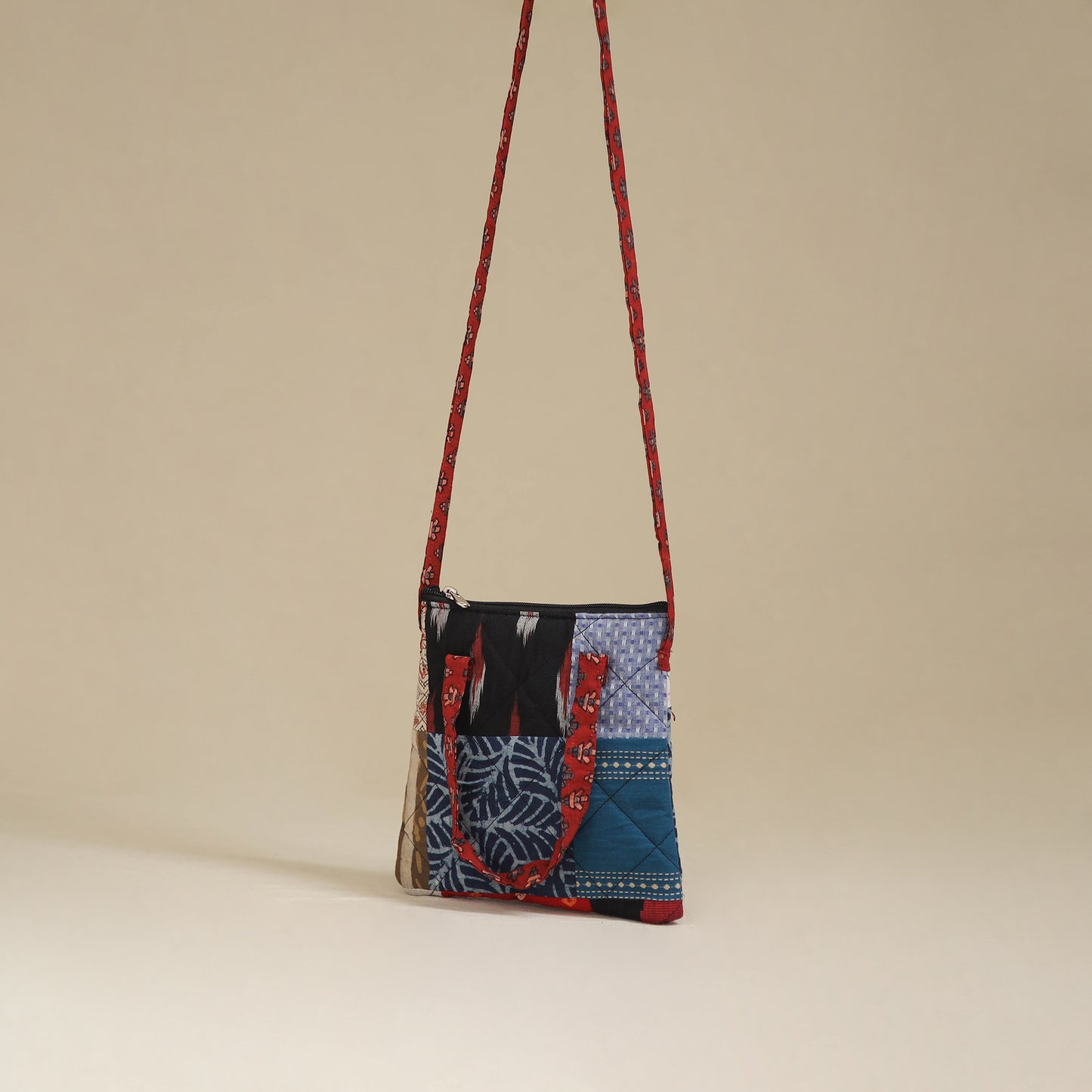 Handmade Quilted Patchwork Sling Bag 11