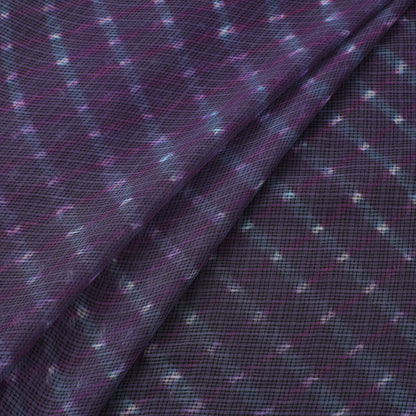 Purple - Leheriya Tie-Dye Kota Doria Cotton Fabric 67