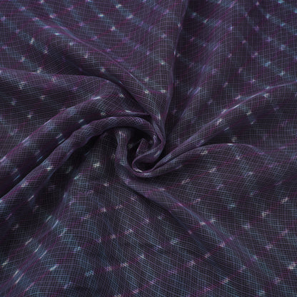 Purple - Leheriya Tie-Dye Kota Doria Cotton Fabric 67