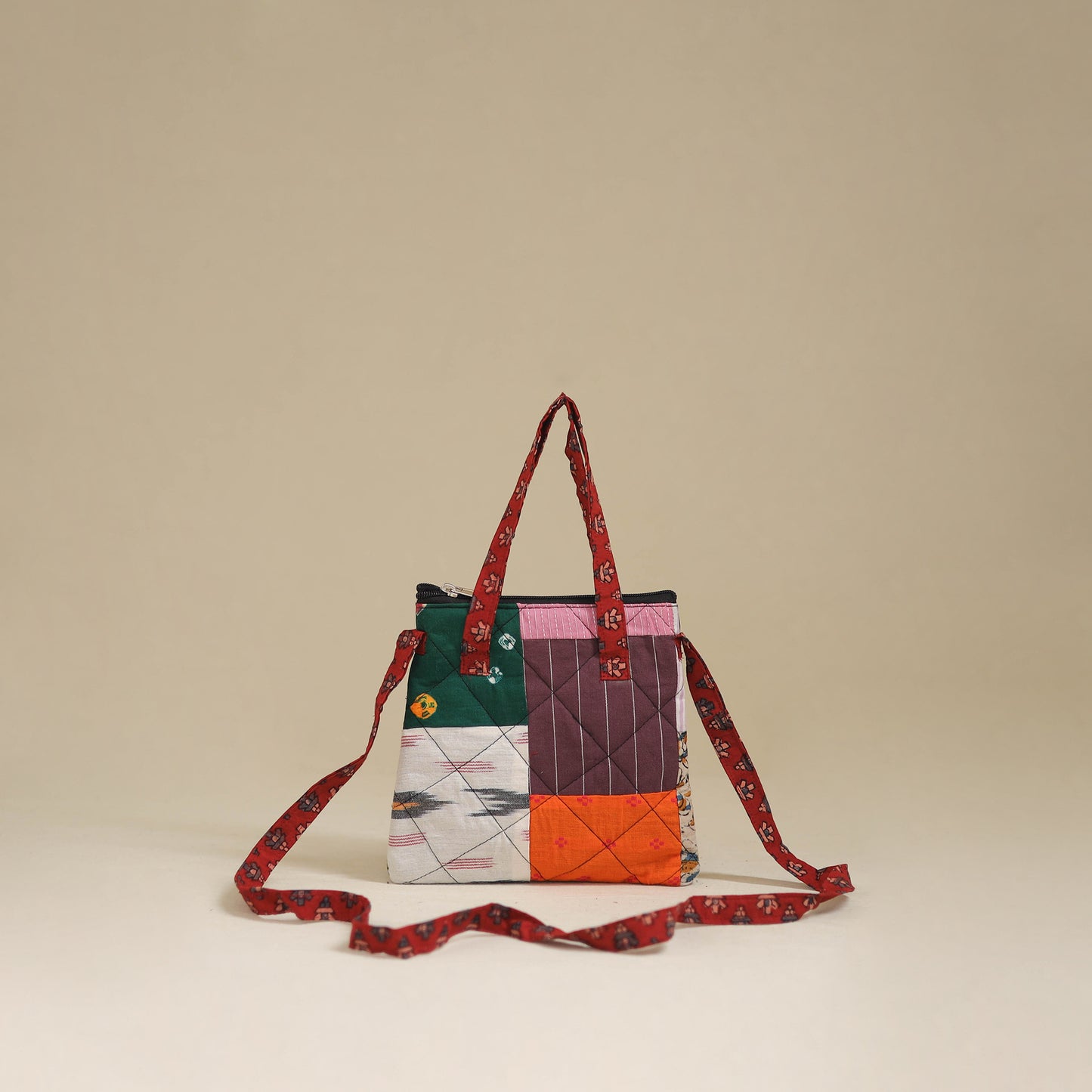 Handmade Quilted Patchwork Sling Bag 15