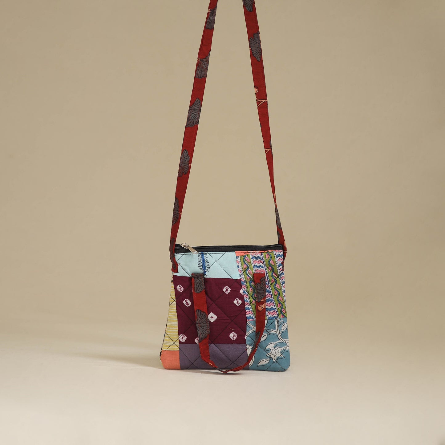 Handmade Quilted Patchwork Sling Bag 31