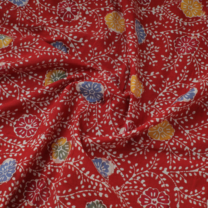 Red - Exclusive Indonesian Style Batik Printed Cotton Fabric 32