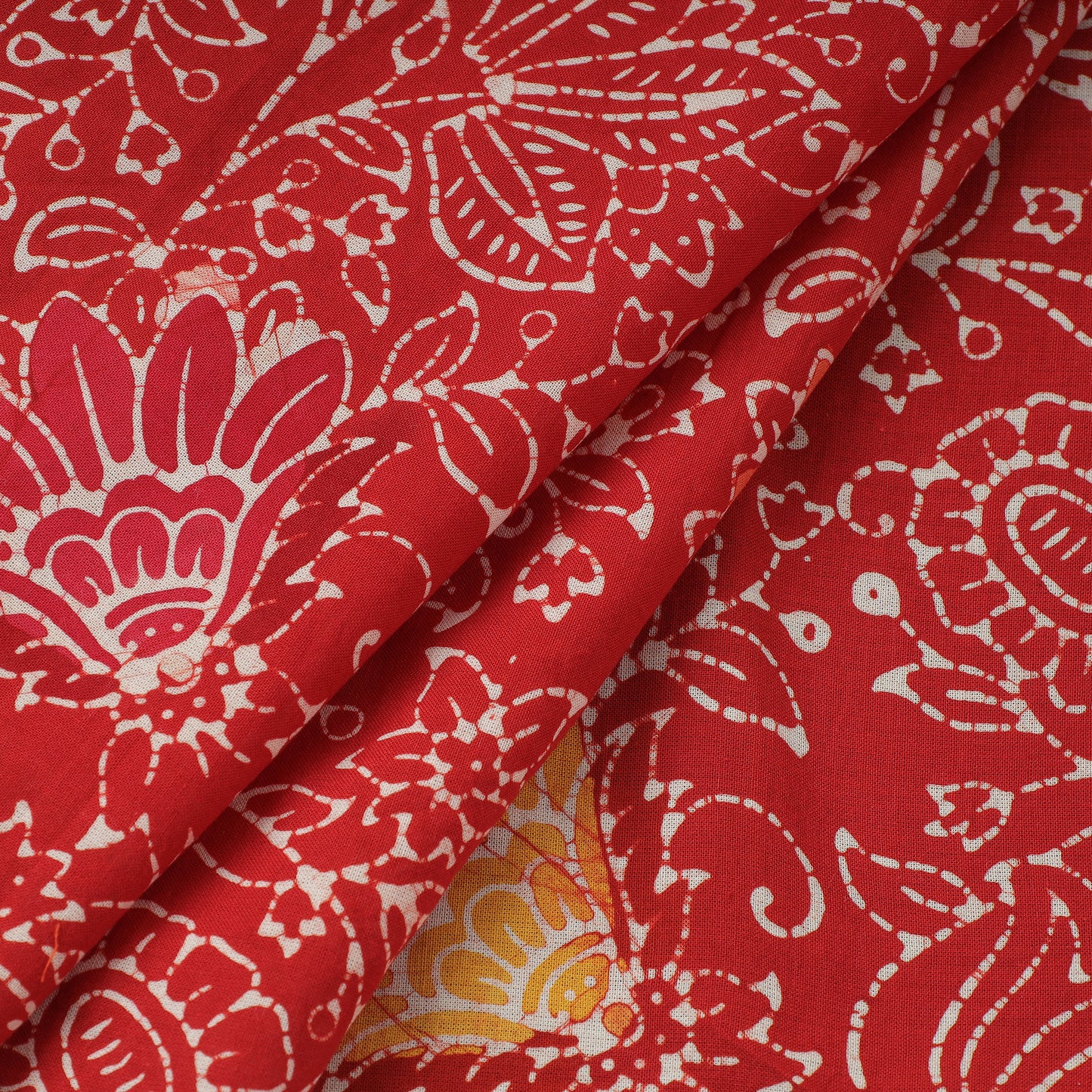 Red - Exclusive Indonesian Style Batik Printed Cotton Fabric 28