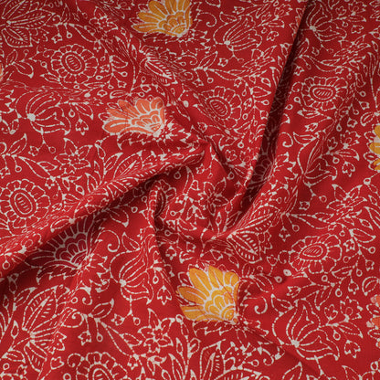 Red - Exclusive Indonesian Style Batik Printed Cotton Fabric 28