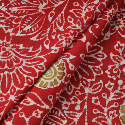 Red - Exclusive Indonesian Style Batik Printed Cotton Fabric 27