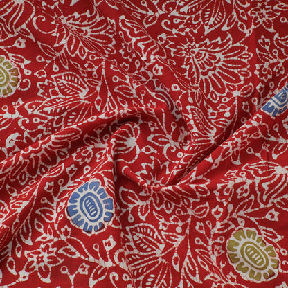 Red - Exclusive Indonesian Style Batik Printed Cotton Fabric 27