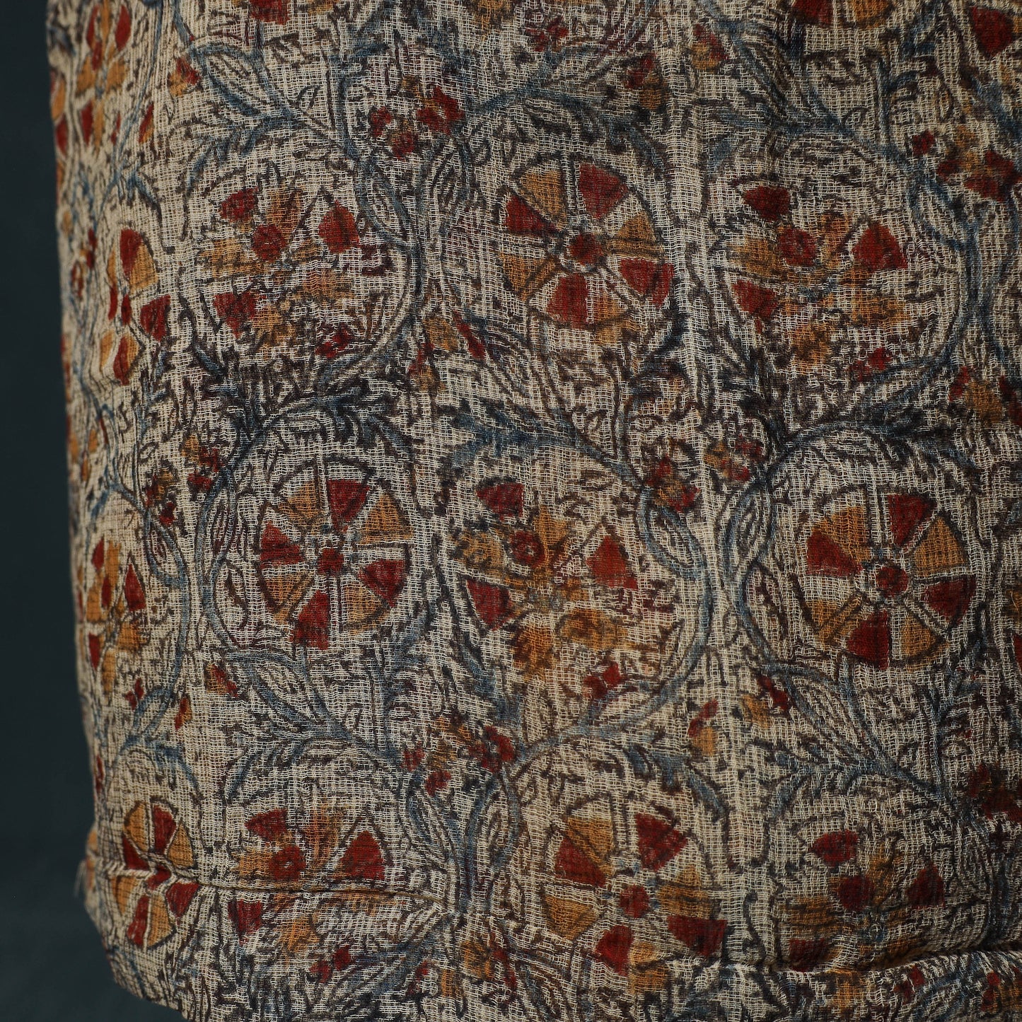 Pedana Kalamkari Block Print Kota Doria Cotton 2pc Unstitched Dress Material Kurta Set 07