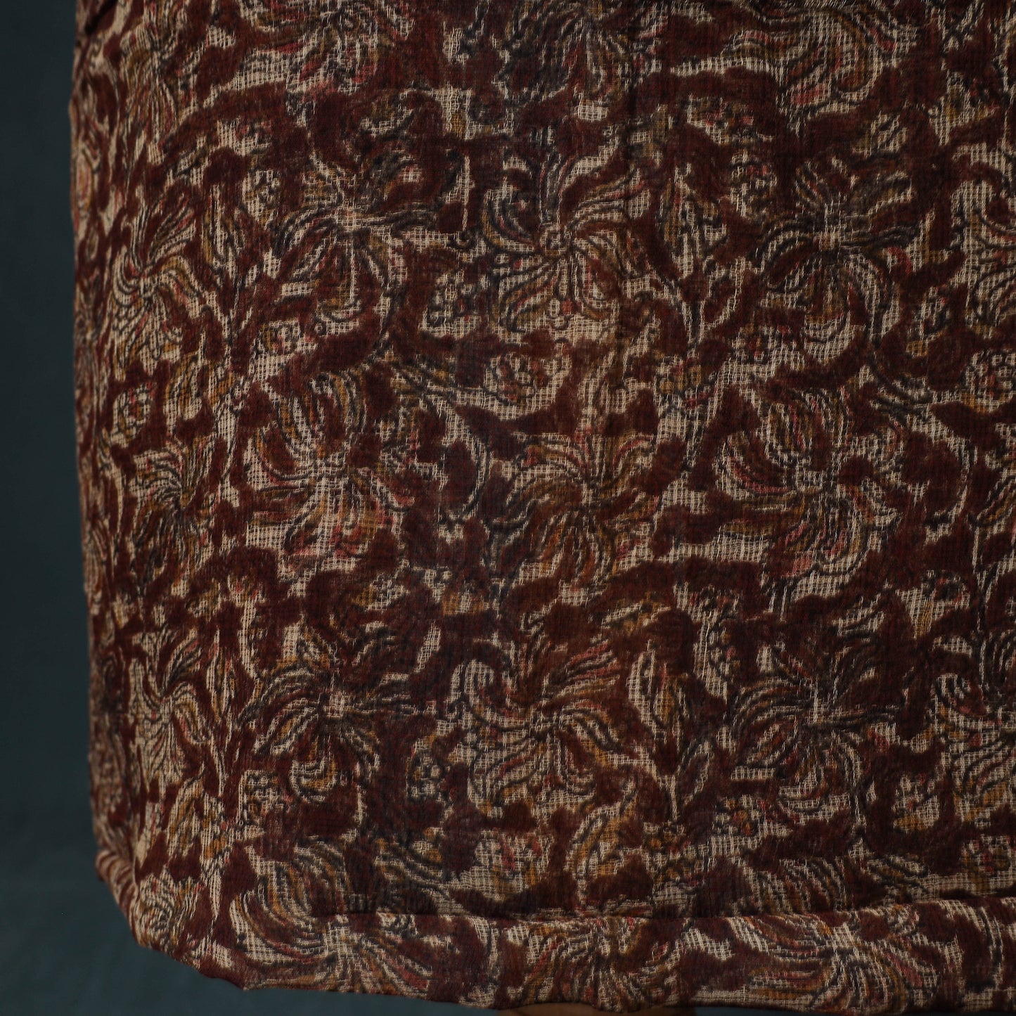 Pedana Kalamkari Block Print Kota Doria Cotton 2pc Unstitched Dress Material Kurta Set 08