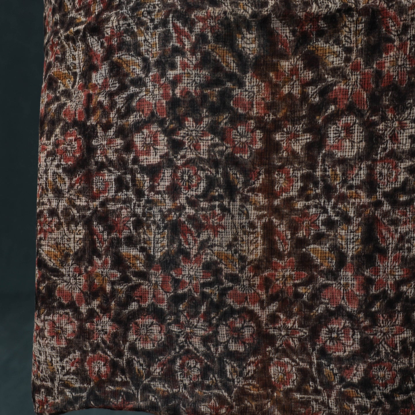 Pedana Kalamkari Block Print Kota Doria Cotton 2pc Unstitched Dress Material Kurta Set 11