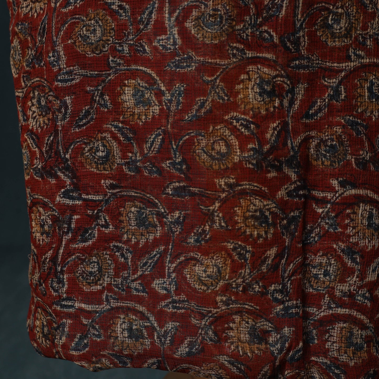 Pedana Kalamkari Block Print Kota Doria Cotton 2pc Unstitched Dress Material Kurta Set 13