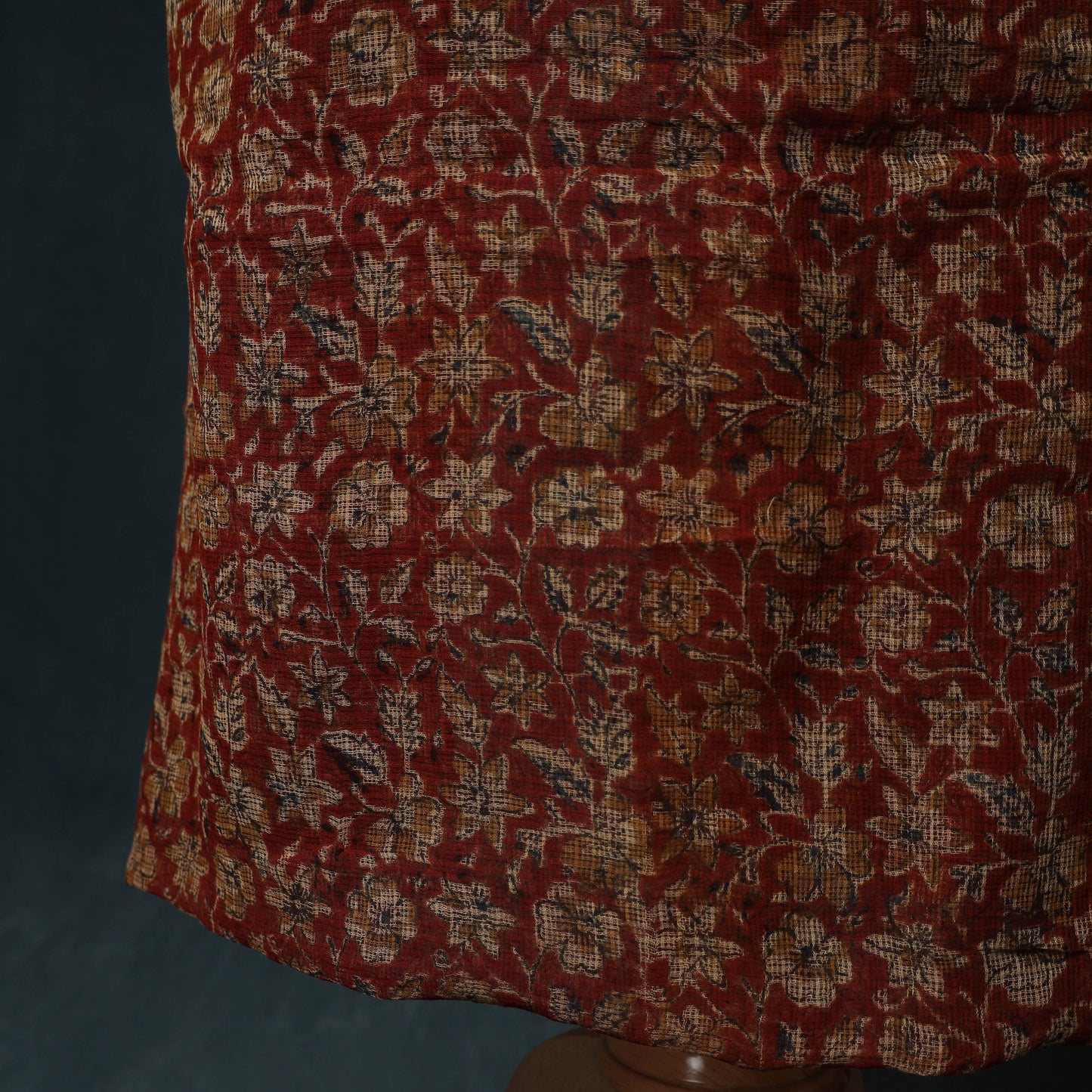 Pedana Kalamkari Block Print Kota Doria Cotton 2pc Unstitched Dress Material Kurta Set 24