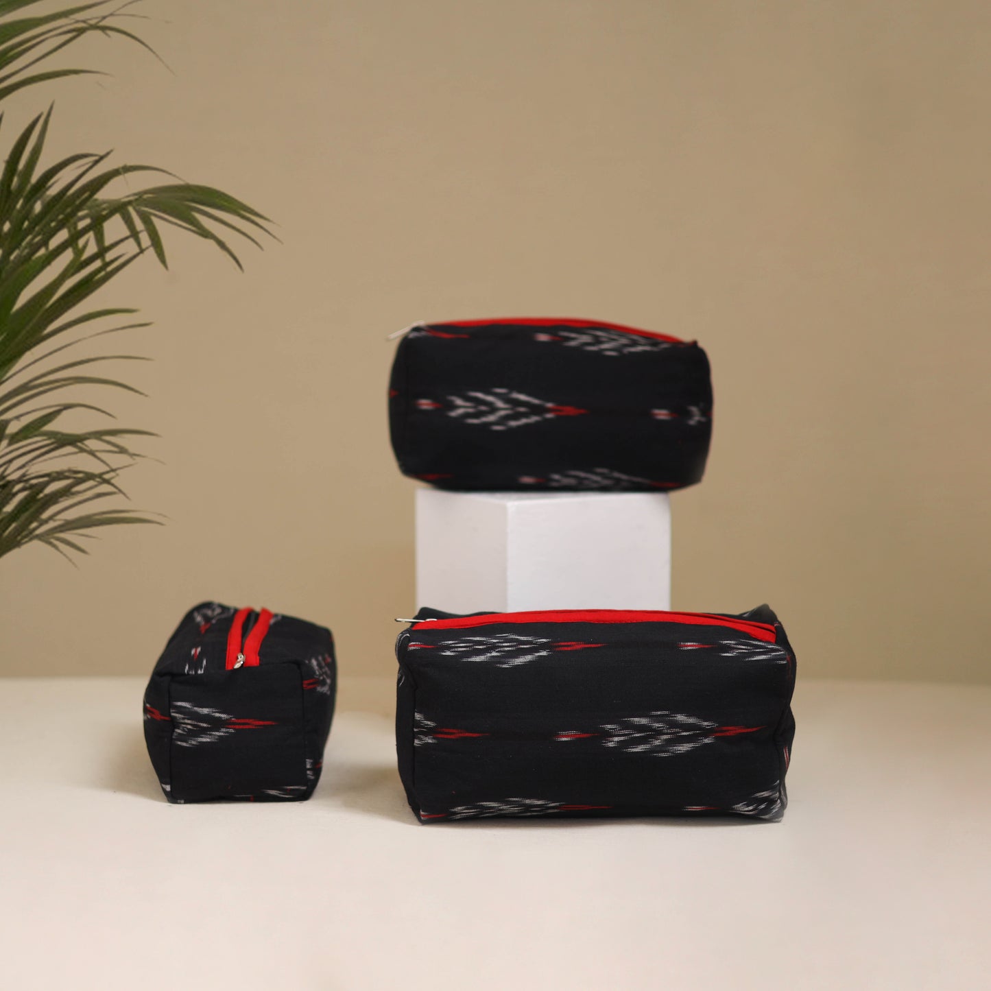 Handcrafted Fabric Toiletry Bags (Set of 3) 19