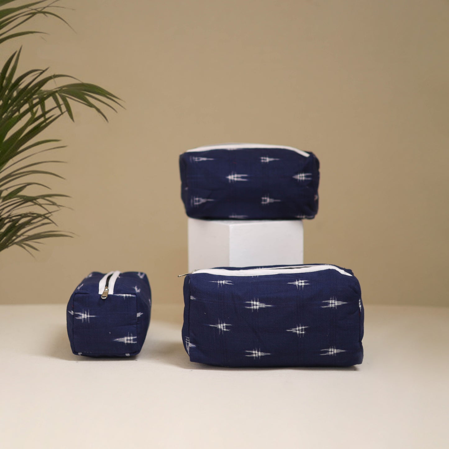 Handcrafted Fabric Toiletry Bags (Set of 3) 22