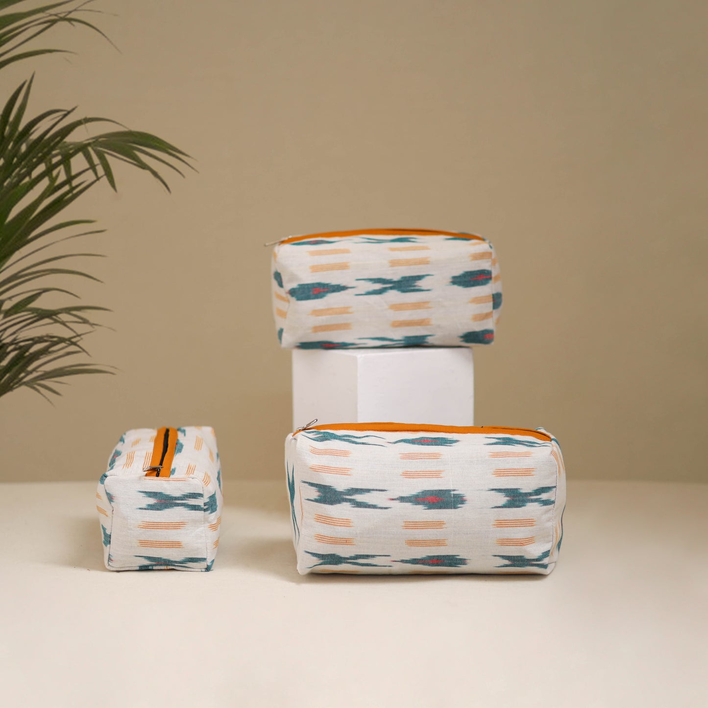 Handcrafted Fabric Toiletry Bags (Set of 3) 24