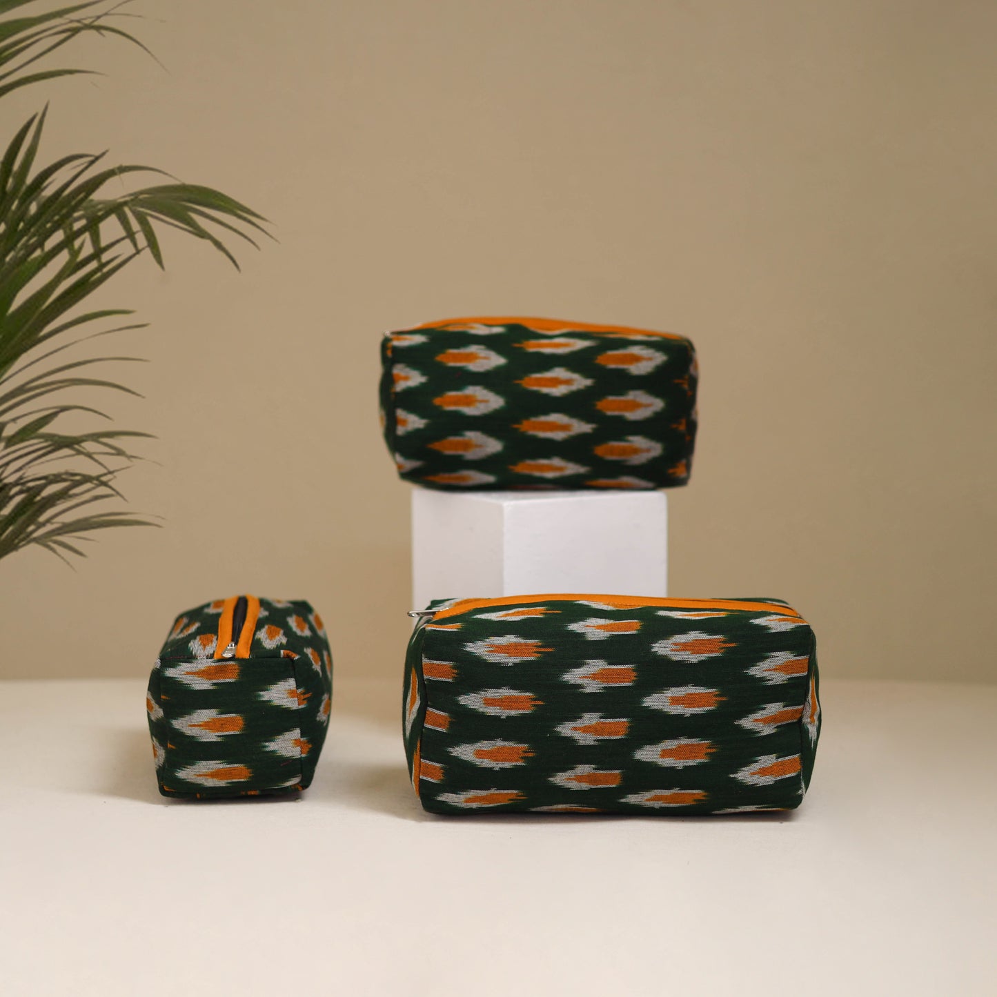 Handcrafted Fabric Toiletry Bags (Set of 3) 32