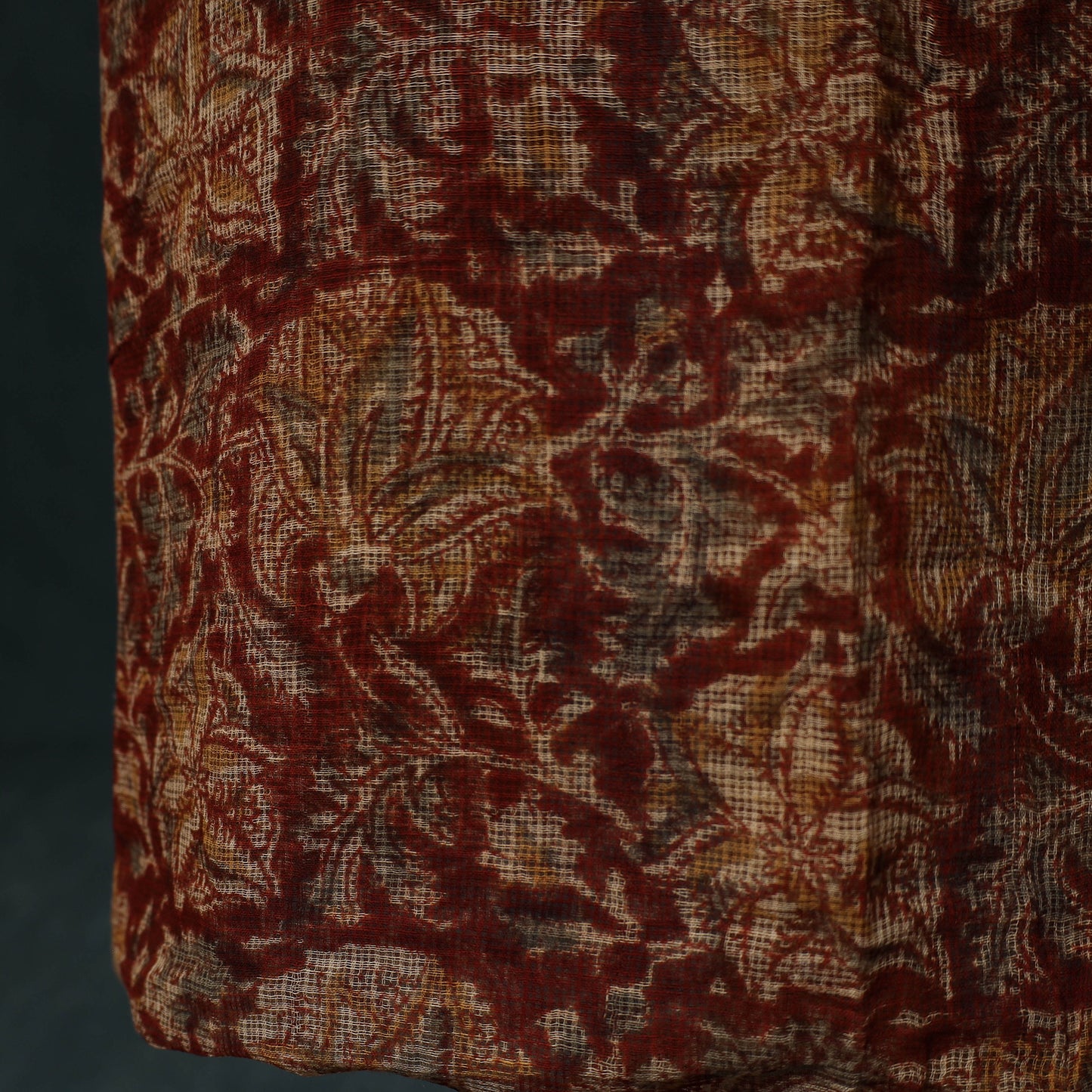 Pedana Kalamkari Block Print Kota Doria Cotton 2pc Unstitched Dress Material Kurta Set 45