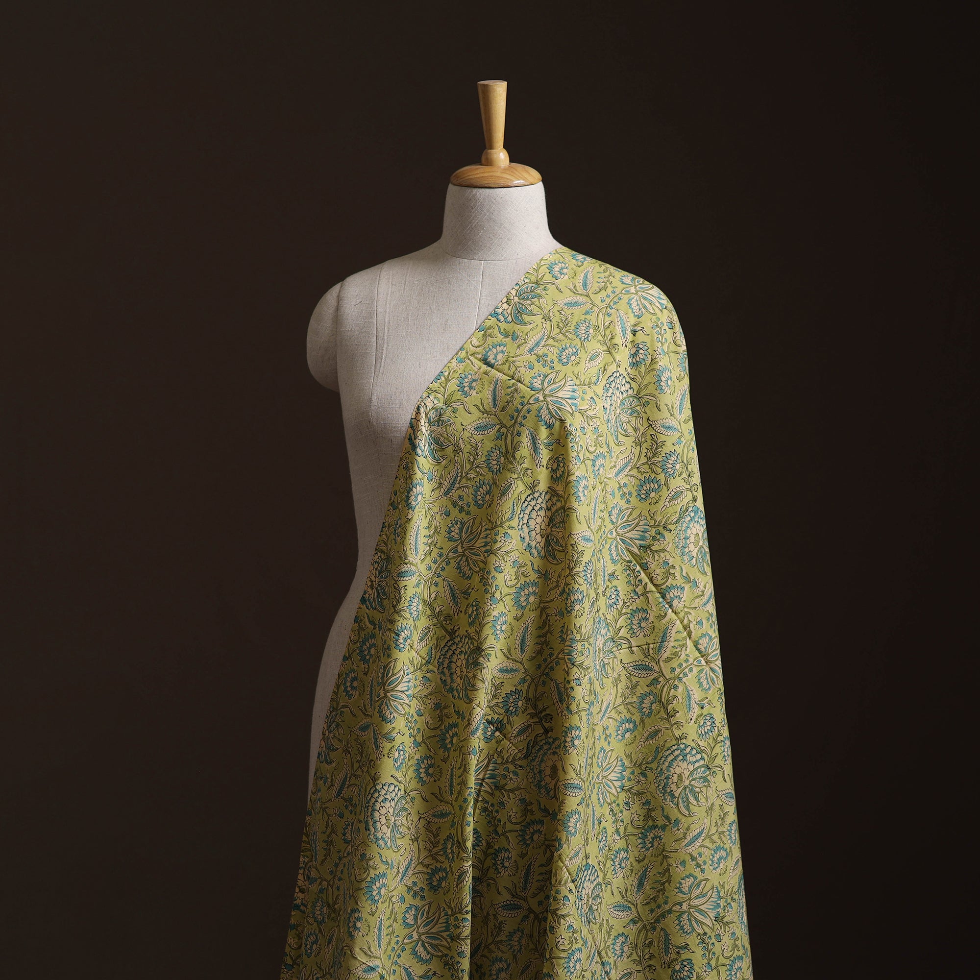 Multicolor - Patchwork Cotton Stole in Ajrakh Block Prints 28