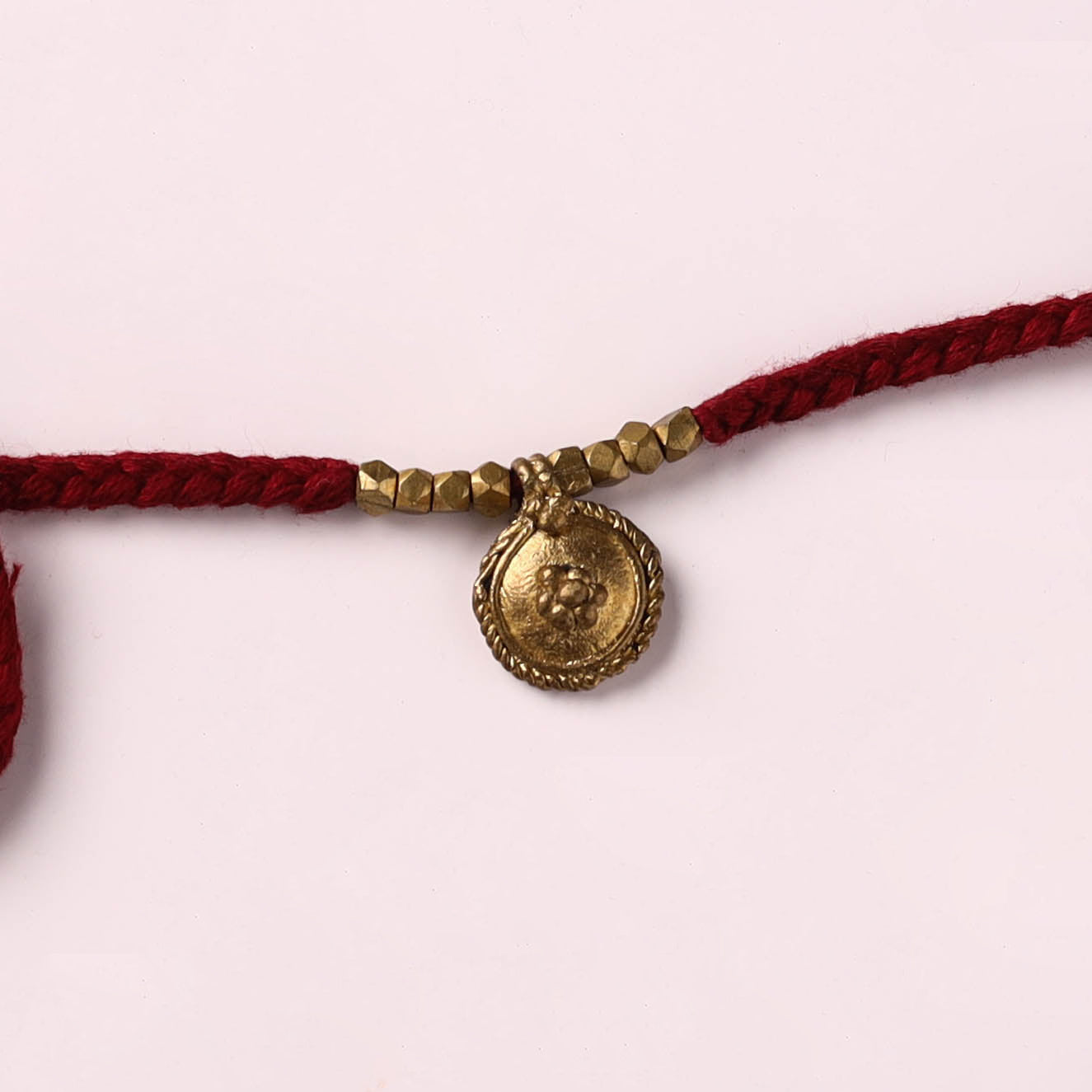 Tribal Dokra Craft Brass & Threadwork Rakhi 57