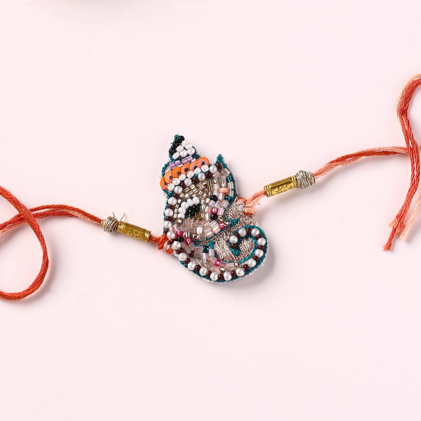 Ganesha Face - Handmade Beadwork Rakhi by Jugni 19