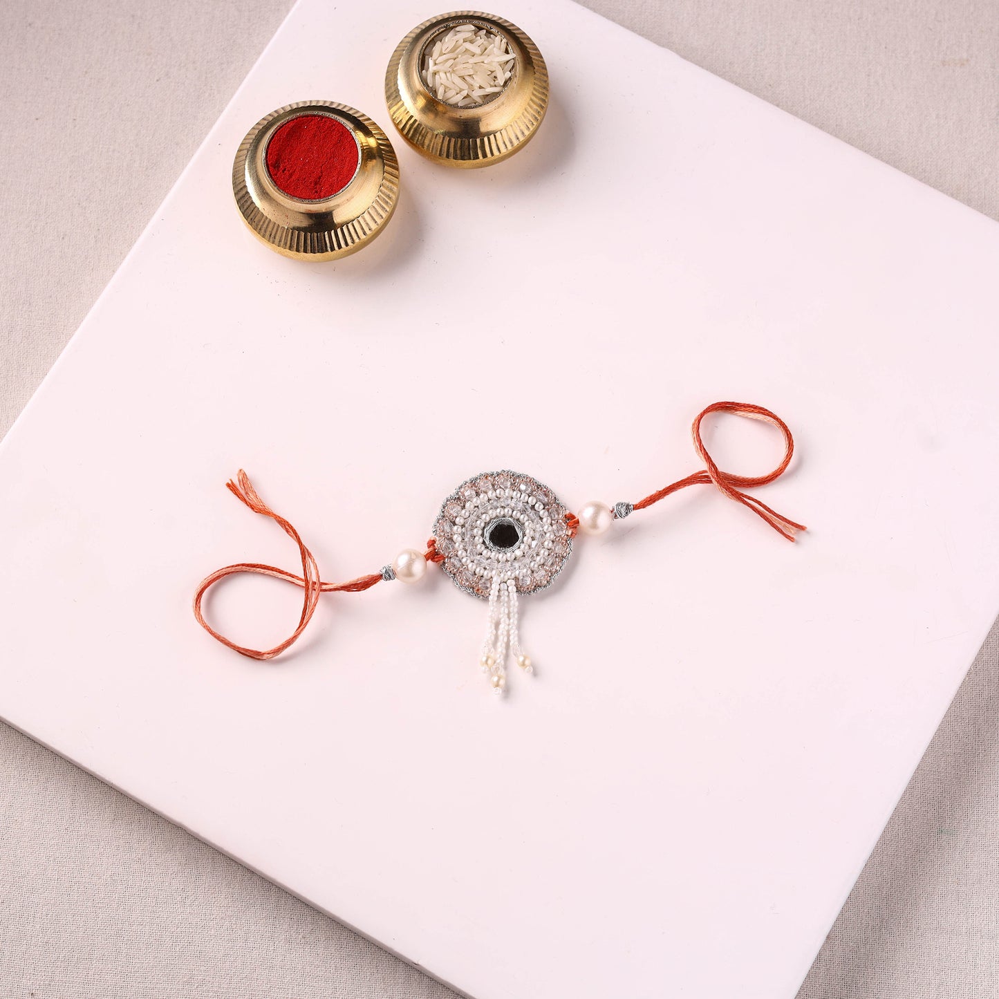 Handmade Mirror & Beadwork Rakhi by Jugni 24