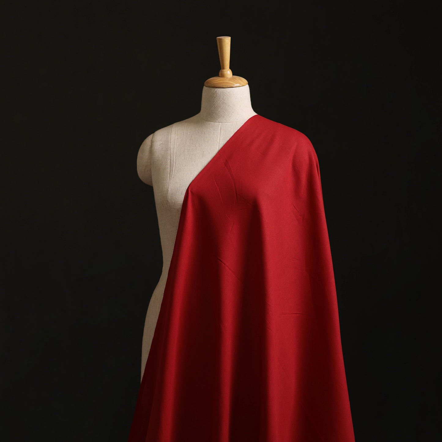 Red - Flex Cotton Prewashed Plain Fabric 24