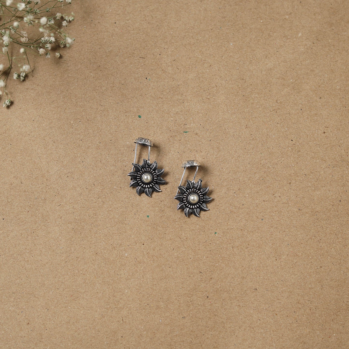 Black - German Silver Plated Ear-Cuff Bugatti / Bugadi Earrings 03