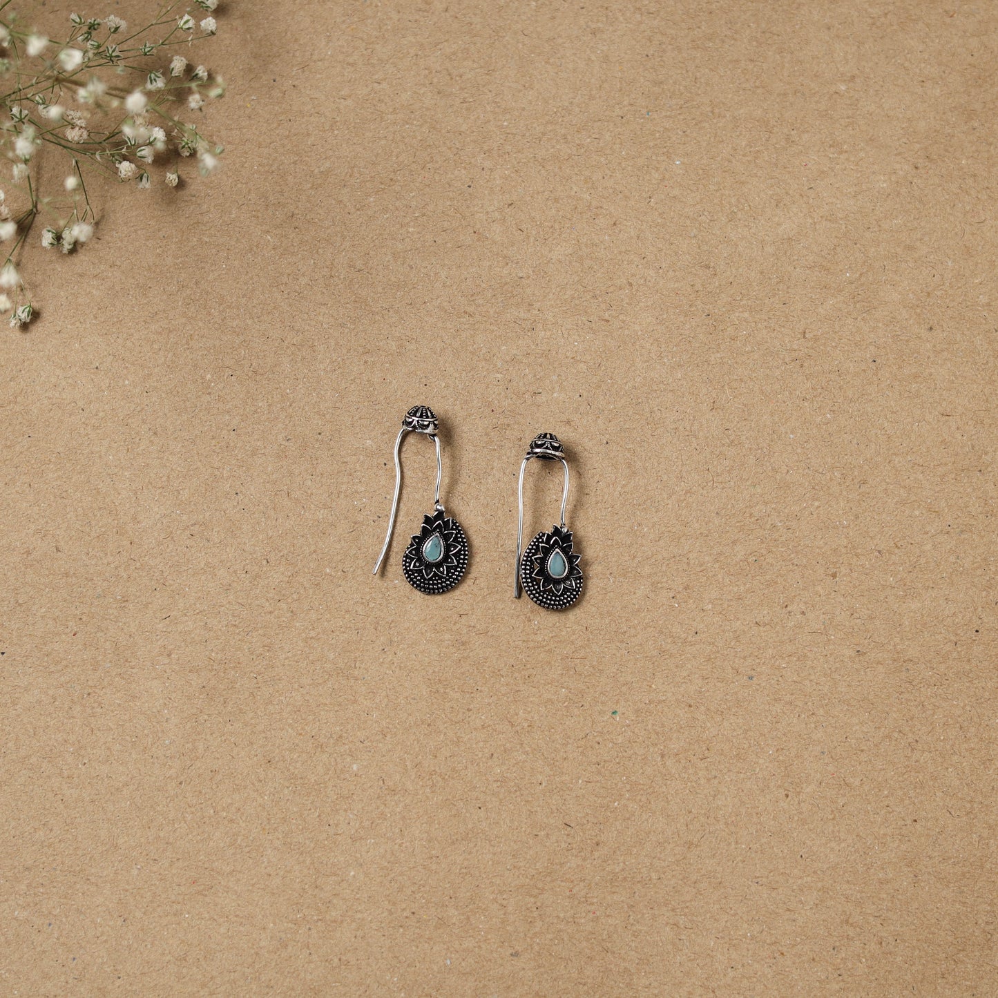 Black - German Silver Plated Ear-Cuff Bugatti / Bugadi Earrings 08