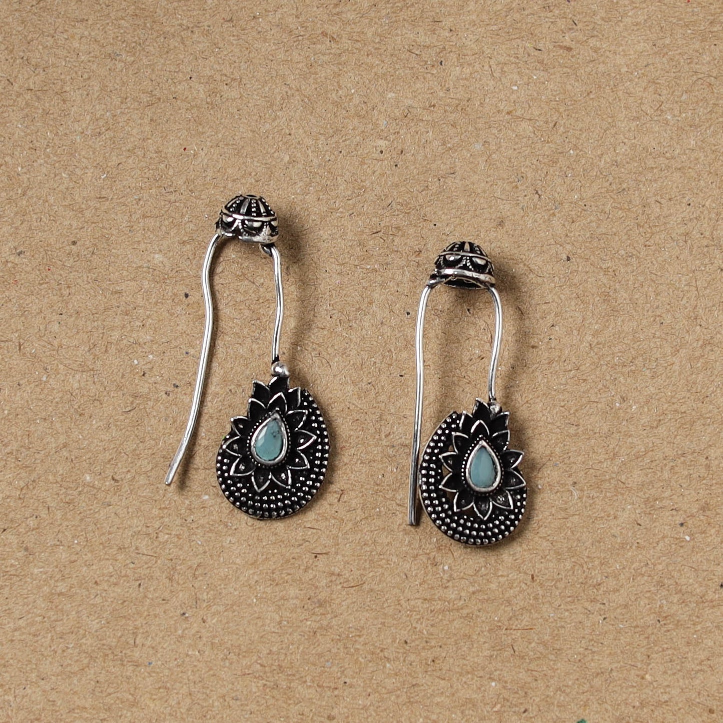 Black - German Silver Plated Ear-Cuff Bugatti / Bugadi Earrings 08