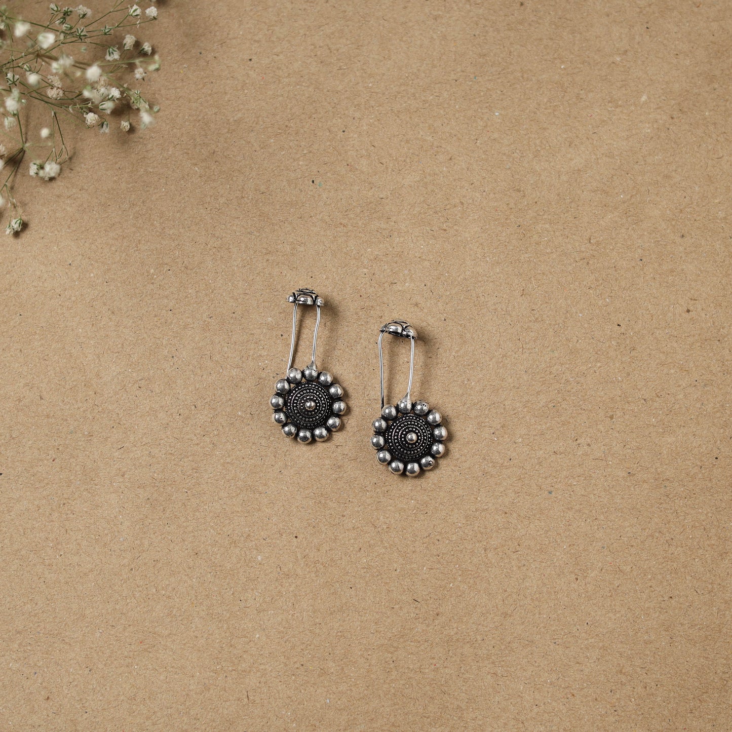 Black - German Silver Plated Ear-Cuff Bugatti / Bugadi Earrings 10