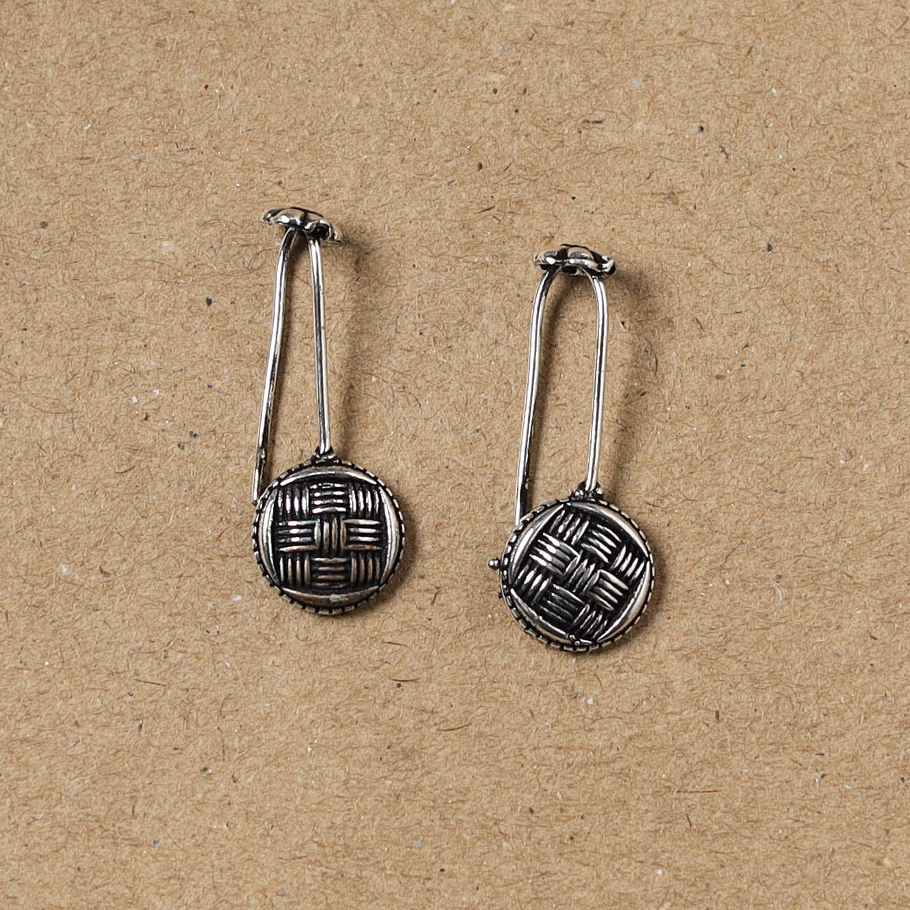 Grey - German Silver Plated Ear-Cuff Bugatti / Bugadi Earrings 11