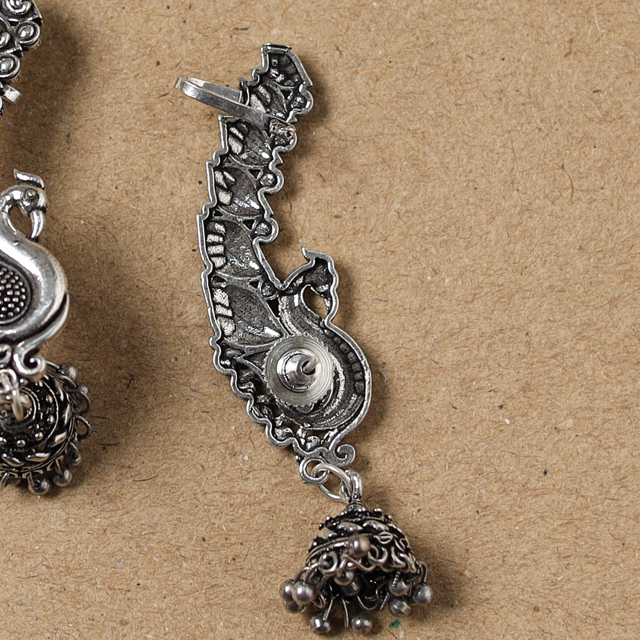 Grey - German Silver Plated Ear-Cuff Bugatti / Bugadi Earrings 20