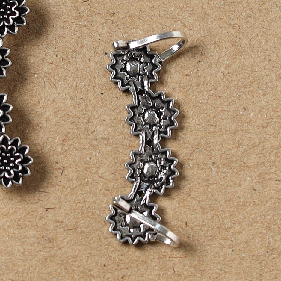 Black - German Silver Plated Ear-Cuff Bugatti / Bugadi Earrings 25