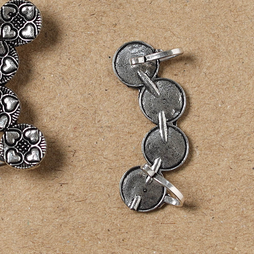 Grey - German Silver Plated Ear-Cuff Bugatti / Bugadi Earrings 29