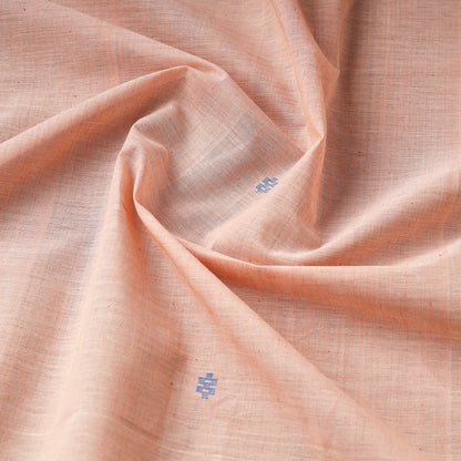 Peach - Mangalagiri Handloom Cotton Thread Buti Fabric