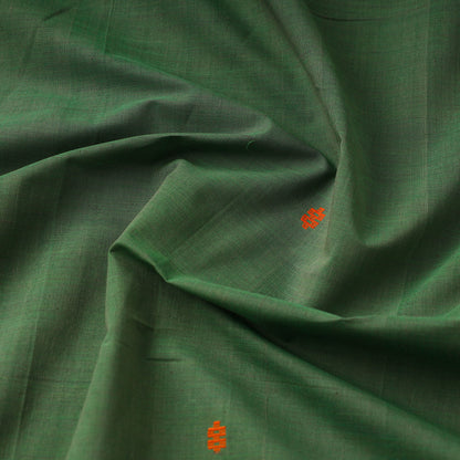 Green - Mangalagiri Handloom Cotton Thread Buti Fabric