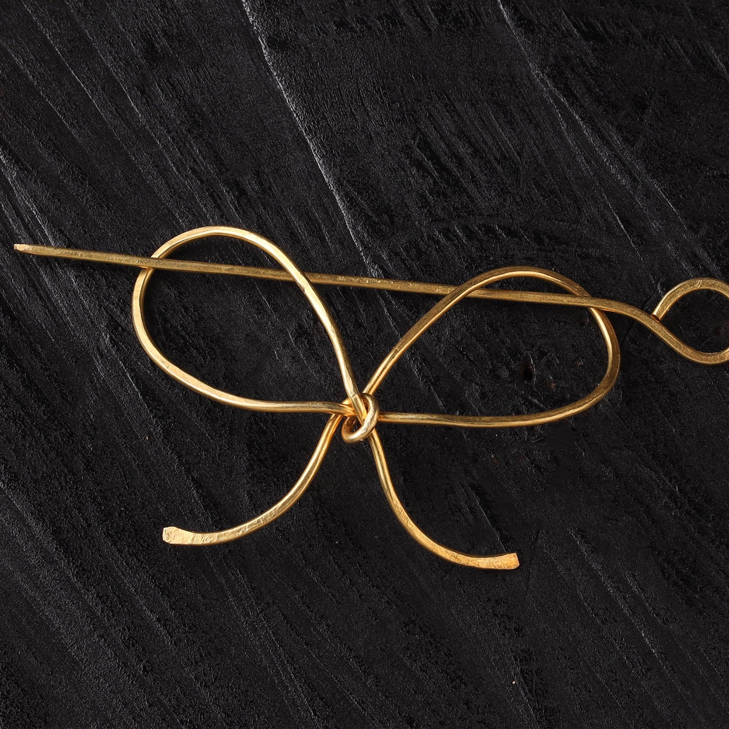 Yellow - Brass Metal Handcrafted Bun Holder Juda Pin 19
