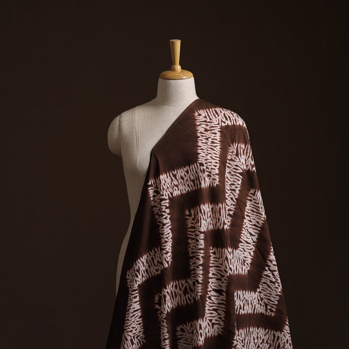 Brown - Shibori Tie-Dye Pure Cotton Fabric 06