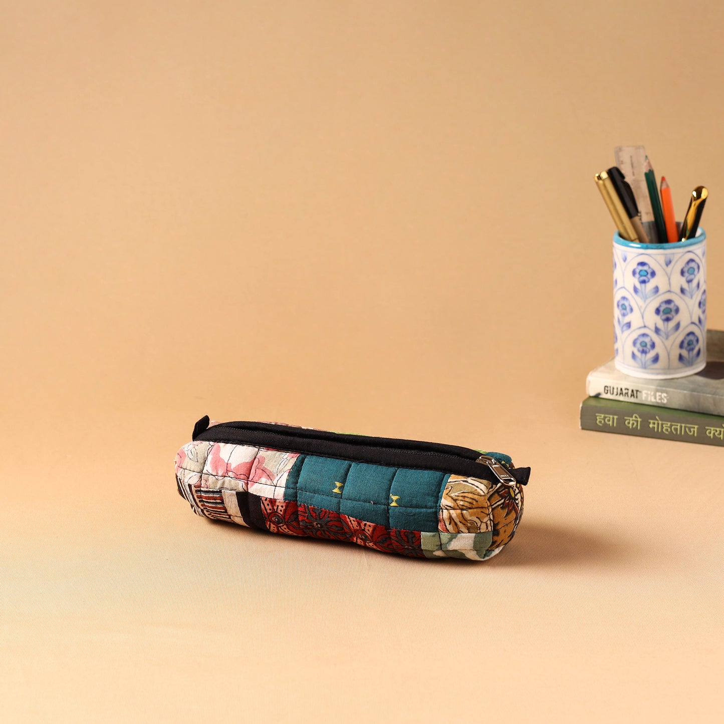 Handmade Quilted Cotton Pencil Pouch 03